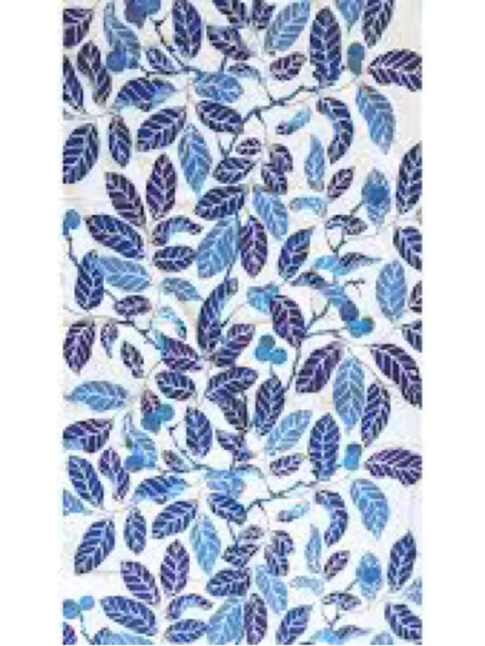 IKEA Blad Stockholm Blue & White Leaf Print Curtains(2)
